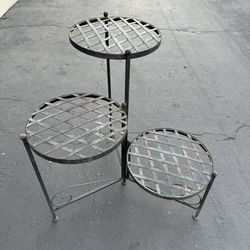 Metal Flower Plant Pot Stand 3 Tier Folding Shelf