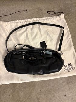 Coach Black Leather Shoulder Bag