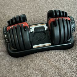 BowFlex 50lb Adjustable Dumbbell — Like New — $200
