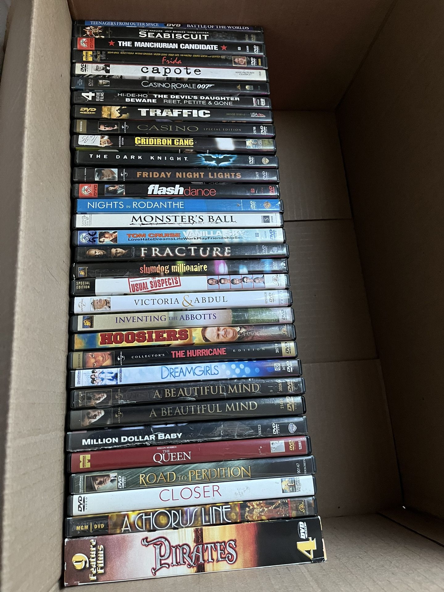 around 35 dvds!