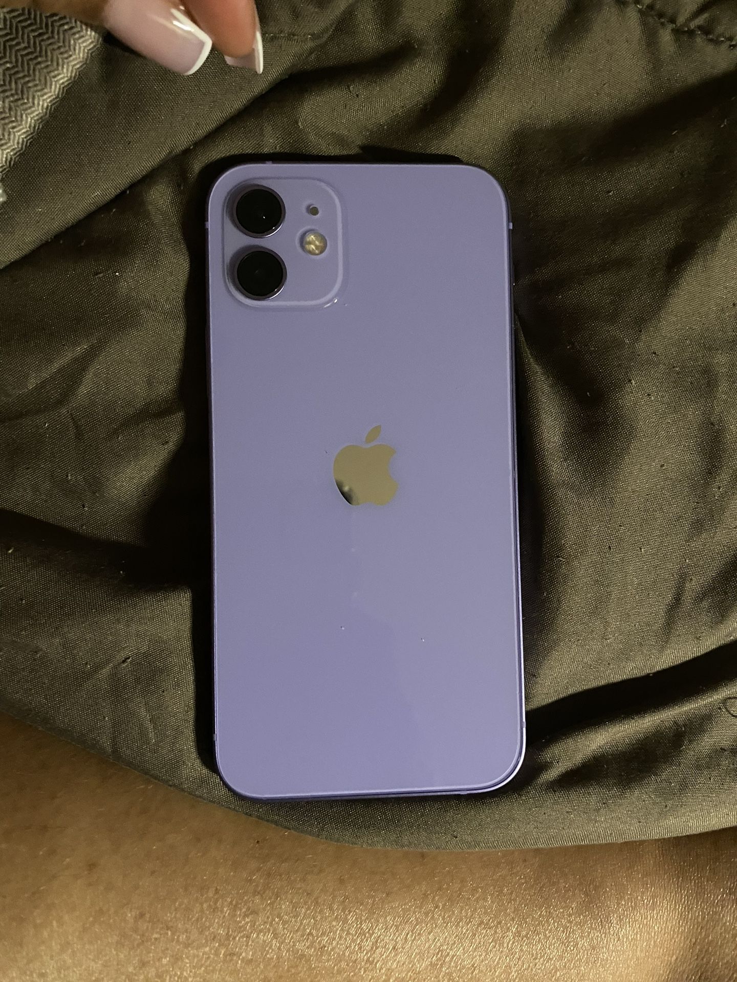 Newly/ Gently Apple IPhone 12- (Color Purple) 5G Capacity 64GB