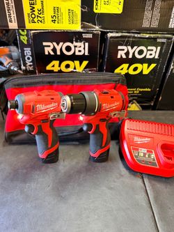 Milwaukee M12 12-Volt Lithium Brushless Cordless Subcompact Drill and Impact Driver Combo Kit $165