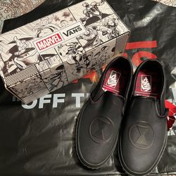 Vans Marvel Black Widow Slip Ons