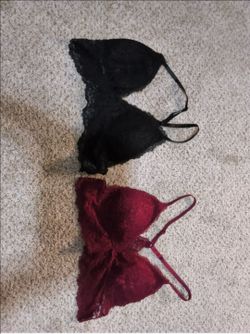 Lace Bralette Pack - Black and Burgundy