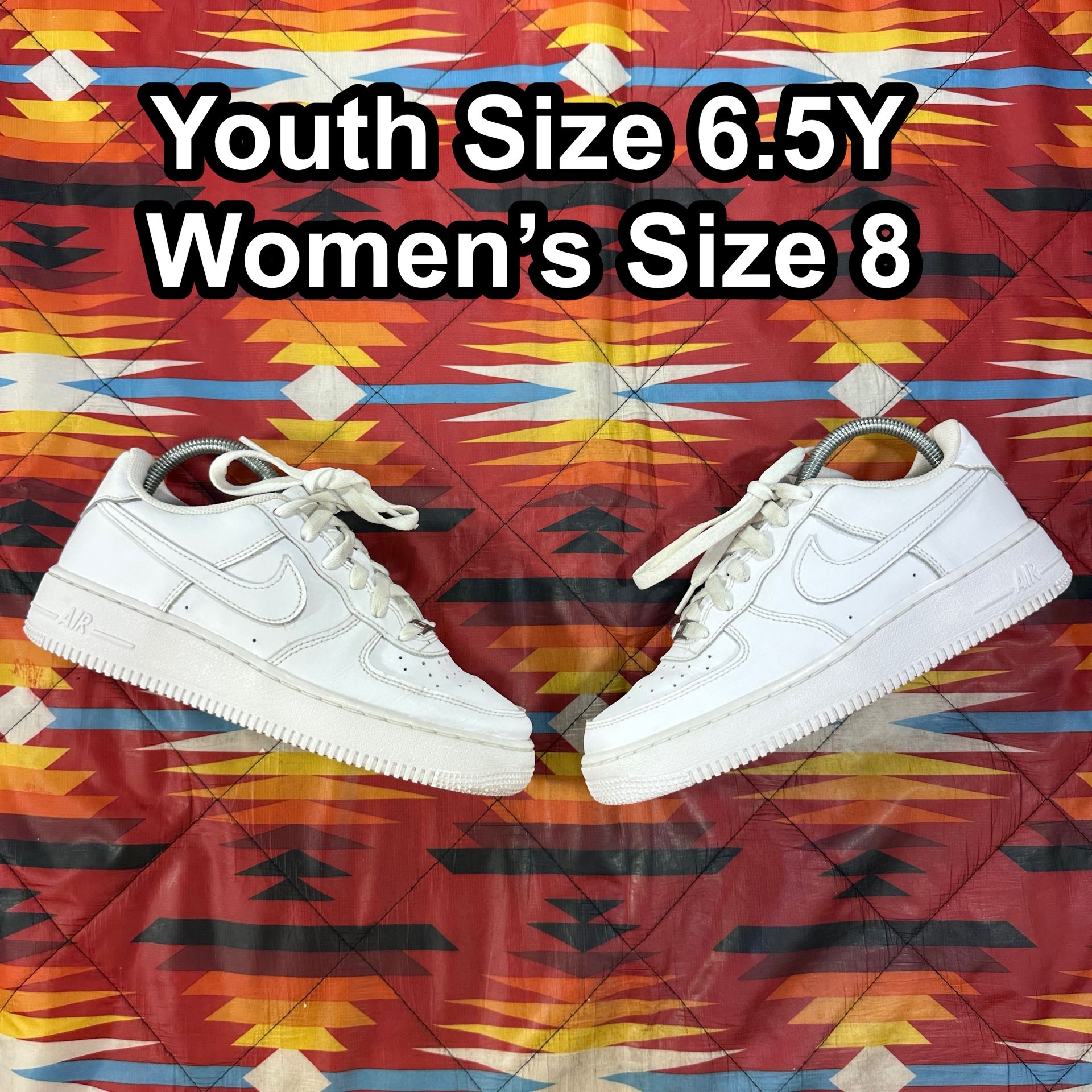 Nike Air Force 1 Low Triple White Youth Size 6.5Y Women’s 8 Shoes DH2920-111