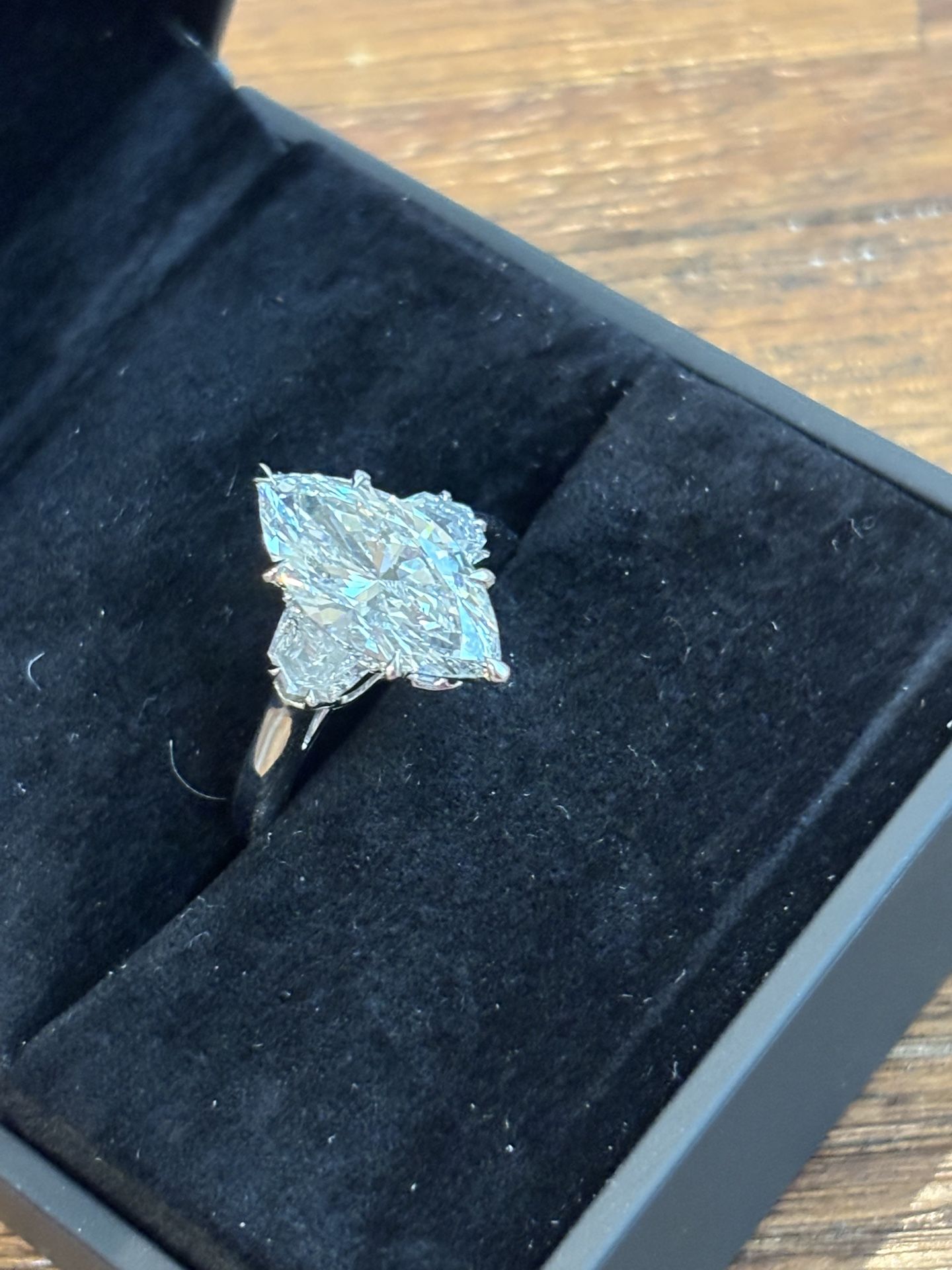 New 4.08 Carat Marquise Lab Diamond Ring 14k White Gold Certified E VS1