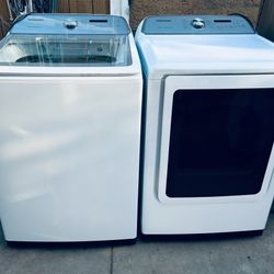 SAMSUNG. WASHER AND GAS DRYER 