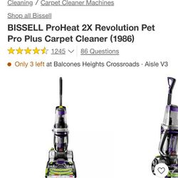 Bissell Pet Pro 2x Heat Carpet Cleaner