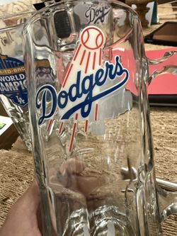 34 Oz Los Angeles Dodgers Back To Back 2025 World  Champions Jumbo 1 Liter  Glass Beer Mug LA