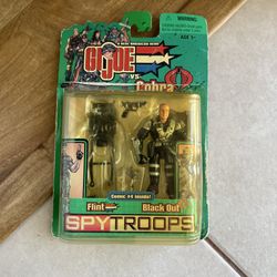 2003 Hasbro GI JOE VS COBRA SPYTROOPS FLINT/BLACKOUT