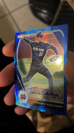 Tanner Kohlhepp Panini Prizm Auto Blue Refractor Card