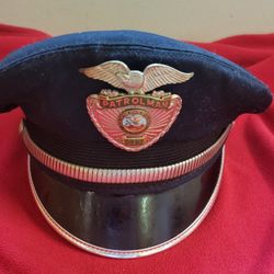 Vintage Police Cap With Real Badge 