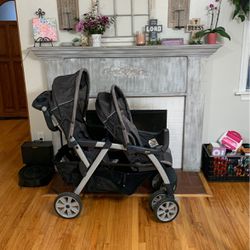Chicco double stroller excellent condition