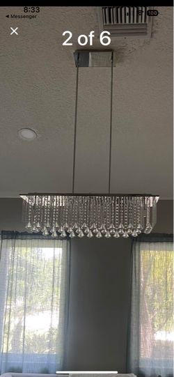 BEAUTIFUL CRYSTAL LINEAR CHANDELIER