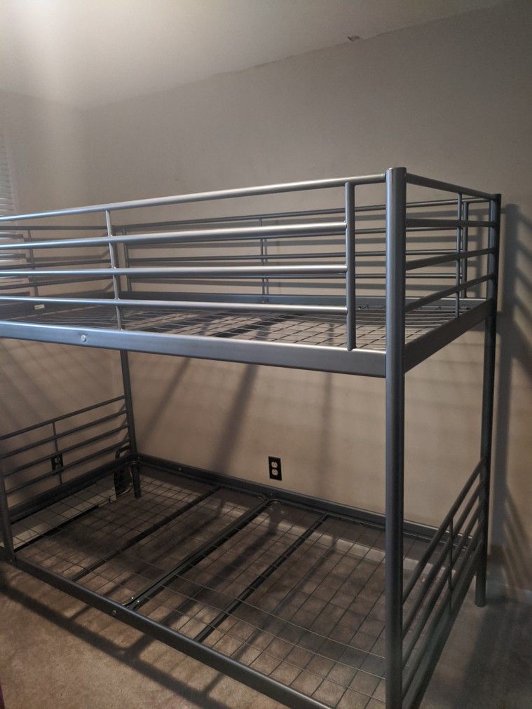 IKEA twin over twin metal bunk bed