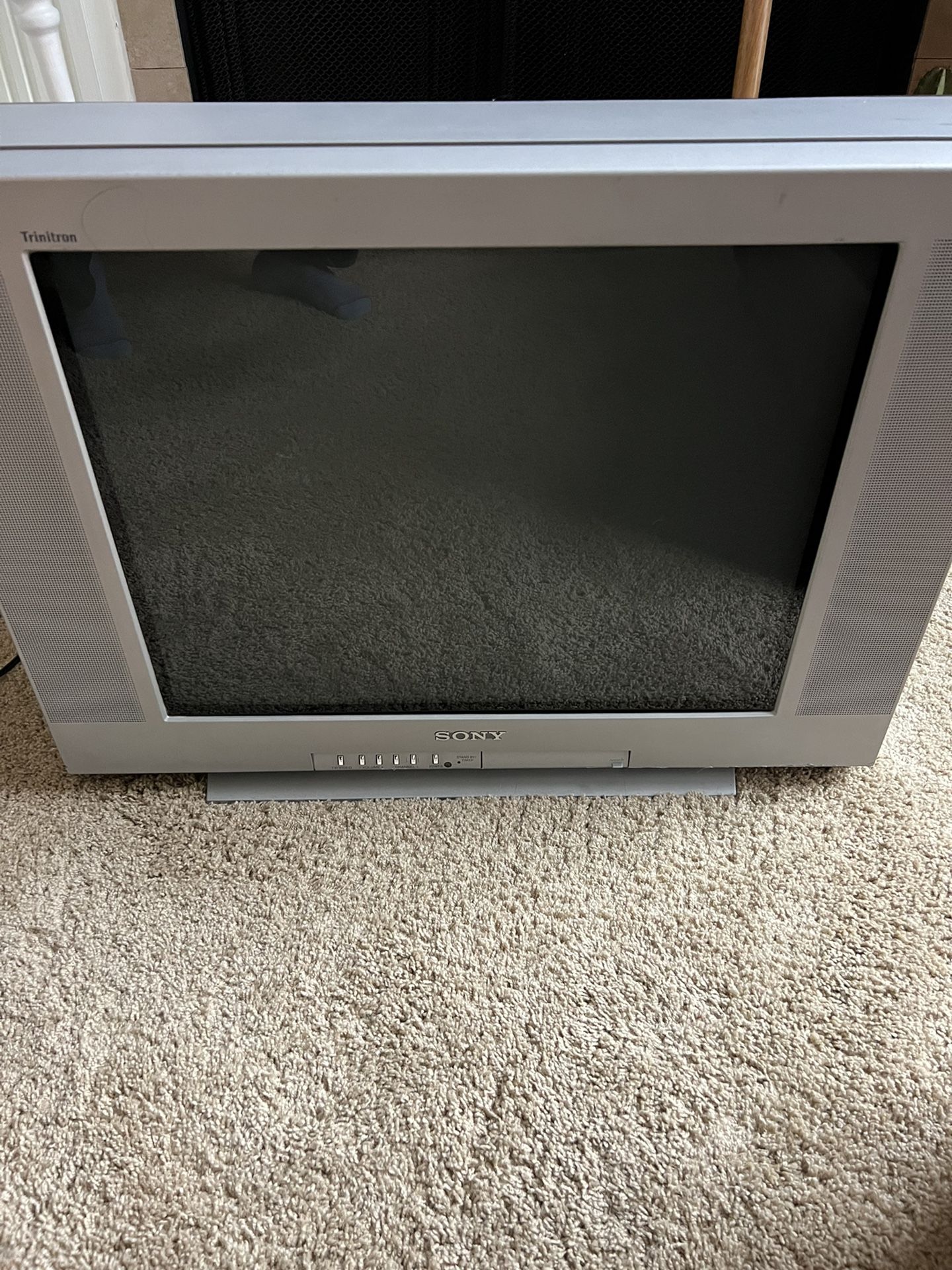 Vintage Sony Trinitron 24” CRT TV Tested Grey Used 