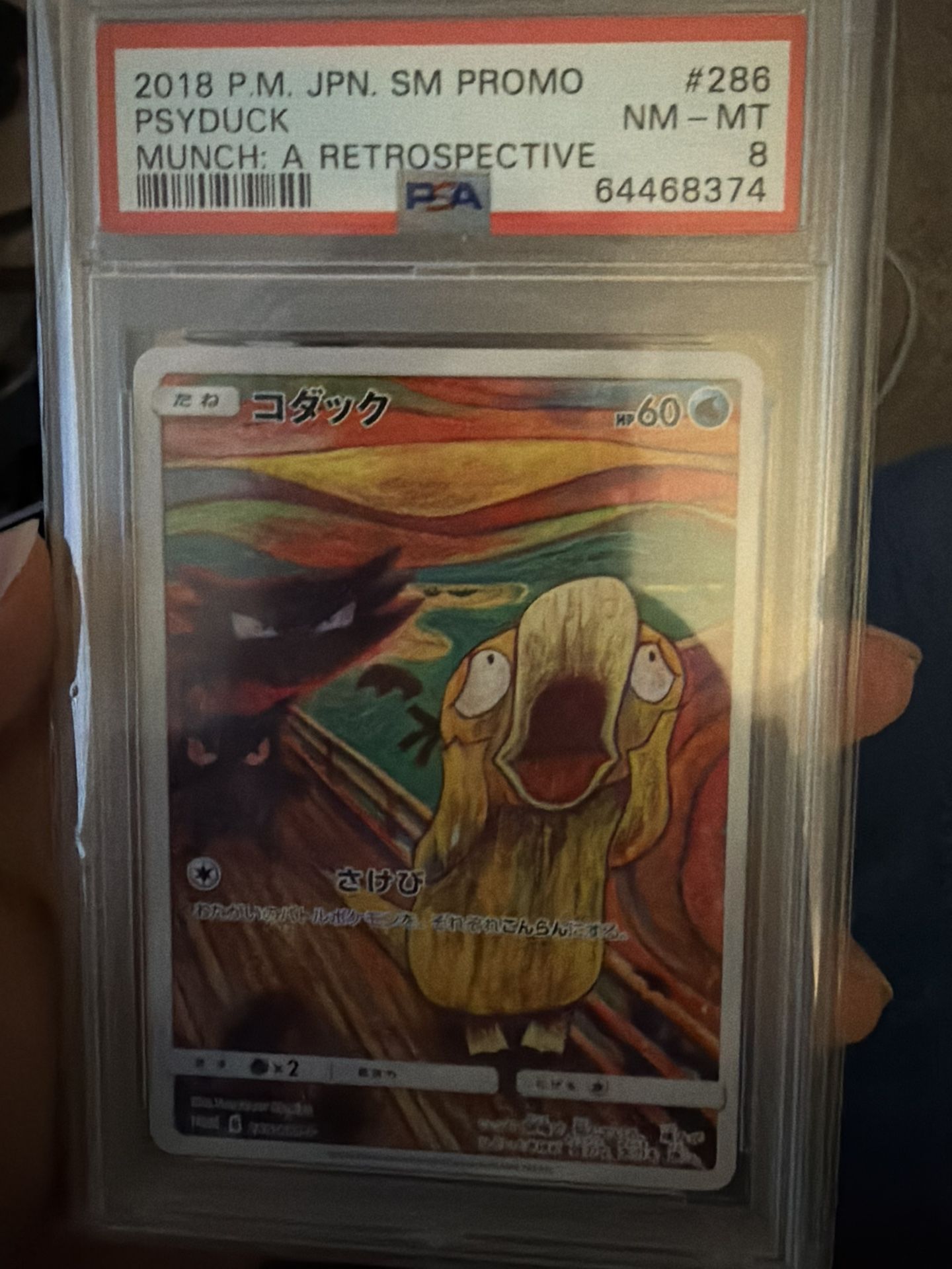 Munch Psyduck Pokemon Card Psa 8