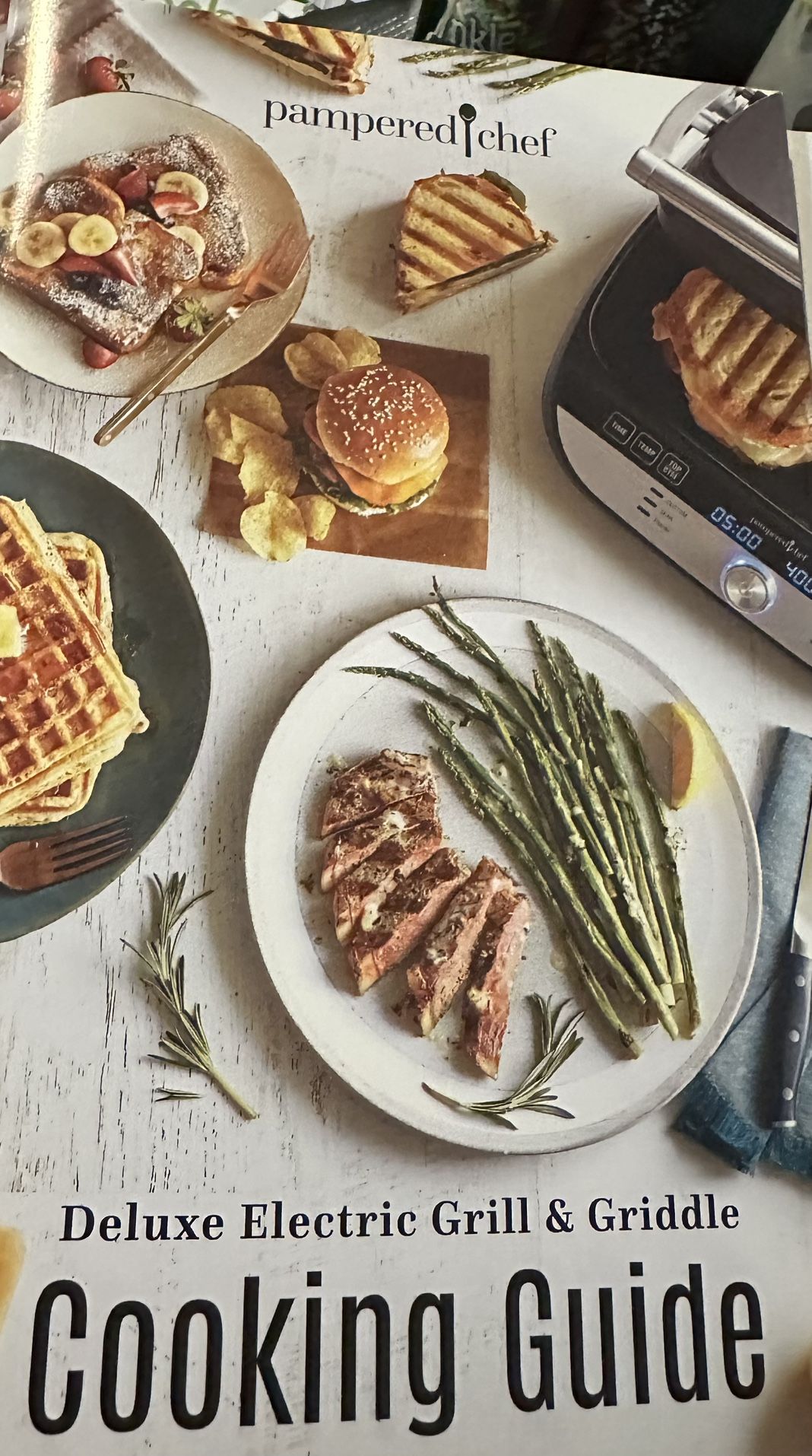 Cooking Plates Pampered Chef Deluxe Electric Grill Griddle