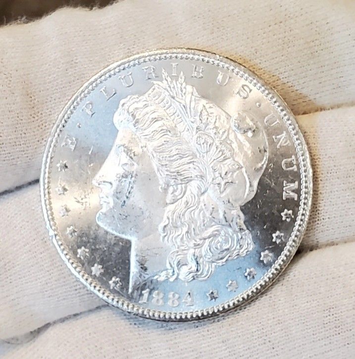 1884 CC * BU MS++ FROSTY PL MIRRORS!! INCREDIBLE MORGAN SILVER DOLLAR