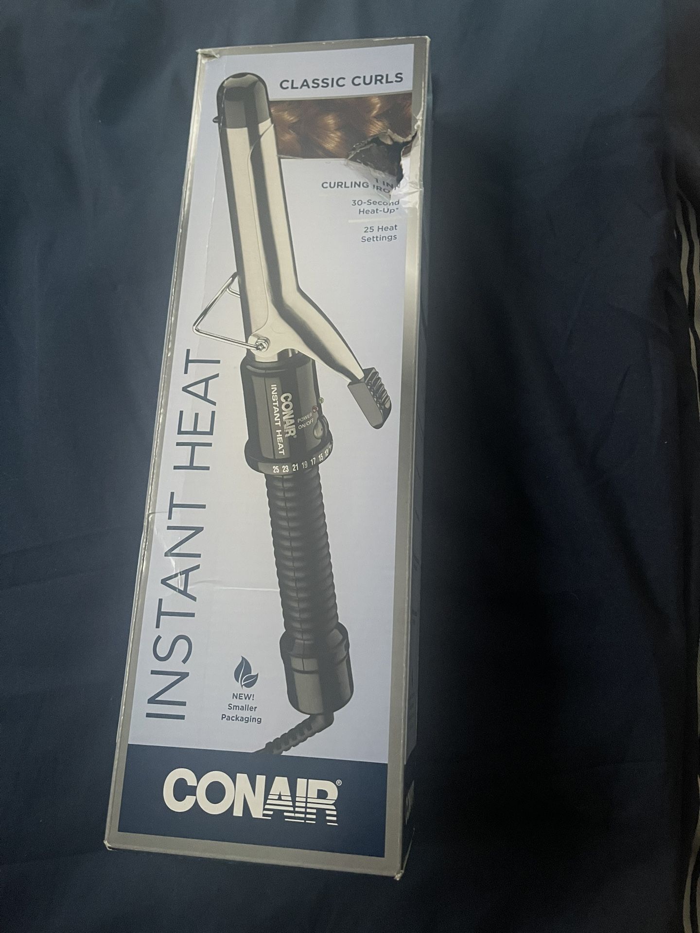 Conair Instant Heat 1-Inch Curling Iron, 1-inch barrel produces classic curls – for use on short, medium, and long hair