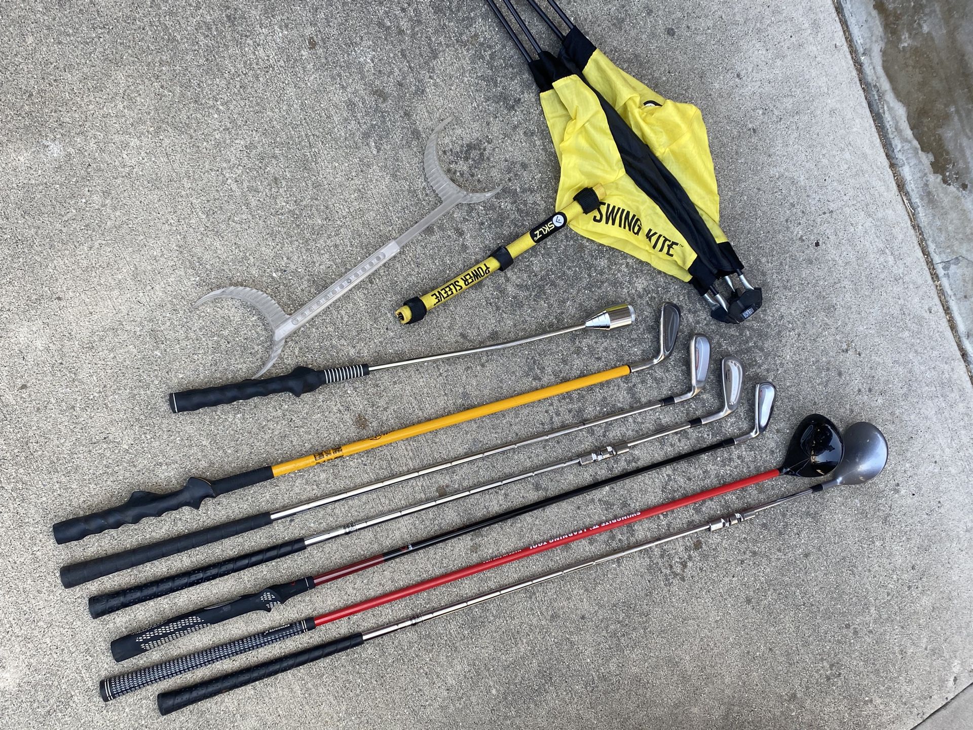 Bundle of Golf Training Aid Clubs/Devices