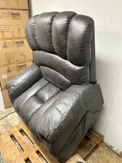 Gray Power Lift Recliner Chair with Heat and massage