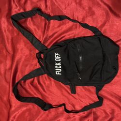 “Fuck off” small backpack