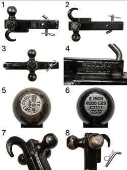 Heavy-Duty Tri-Ball Hitch with Tow Hook & Hitch Pin – 10,000 LB Capacity