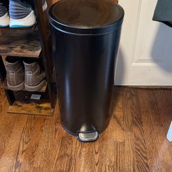 Large Black Metal Waste Bin 