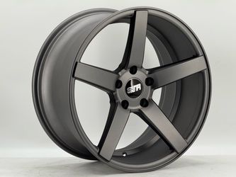 4PC 19" STR Wheels  STYLE 607 19x8.5 ET30 & 19X10 ET 35 GUNMETAL 5X120 #289