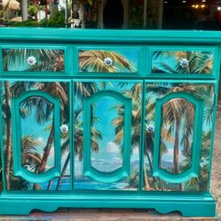 An Amazing Tropical Island Inspired Vintage Buffet