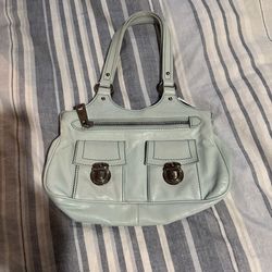 Marc Jacobs Seafoam blue leather anouck calf leather classic shoulder bag