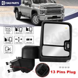 New - For 2019-2024 Chevy Silverado 2(contact info removed)HD Passenger Right Side Chrome Tow Mirror (Driver side and Passenger side)