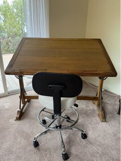 Drawing table with chair
