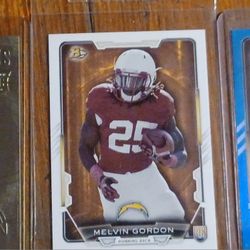 Melvin Gordon San Diego Chargers 3 Card Lot ROOKIE Bowman Blue 39/499