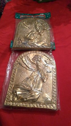 2 Plastic Christmas Angels 10ins