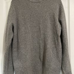 Men’s Merino Wool/Polyamide Blend Light Gray J. Crew Sweater