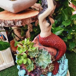 🌷❤️Mermaid Decoration Made Out Cement 🧜♀️ ✨️Pottery And Talavera Store In Cypress Ca 90630🪴🌷