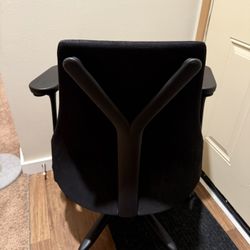 Herman Miller Sayl Chair Black Soft Leather Upholstered 