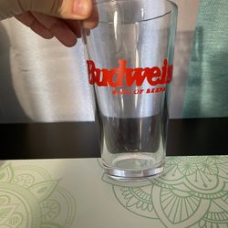 Budweiser Beer Pint 16oz Cup Glass 