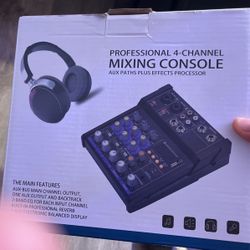 Professional 4 Channel Mixing Console