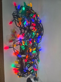 2 sets of colored Christmas lights