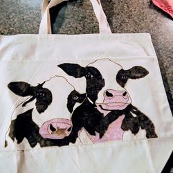 Cow Canvas Tote Bag 