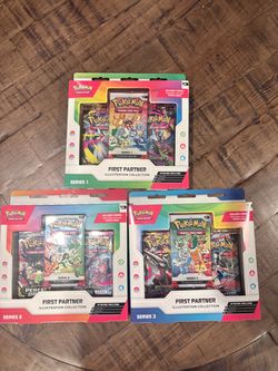 Pokemon TCG First Partner Illustration Collection Box Series 1 Series 2 Series 3 Sealed New