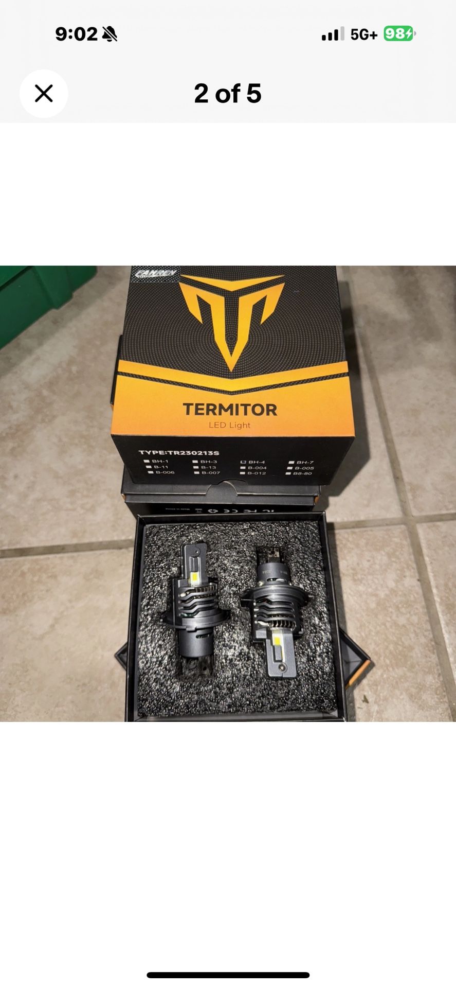 Fahren H4/9003/HB2 LED Light Bulbs 120w 70000LM 8000K Ice Blue Pair 1000%