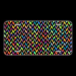 License Plate Novelty Car Front Abstract Geometric Pattern Background