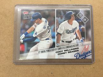 Corey Seager & Cody Bellinger Los Angeles Dodgers Autographed