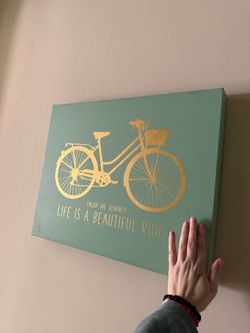 Bicycle Quote Canvas Wall Art