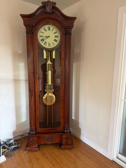 Grandfather Clock with Brass Pendulum