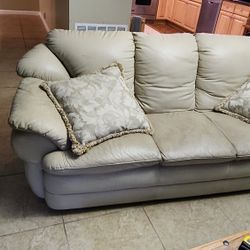  Three  Cushion Leather Couch
